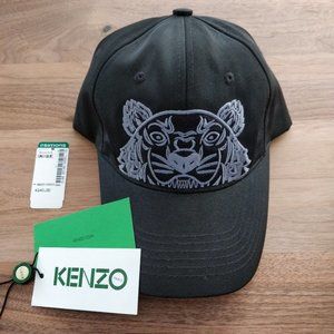 Authentic Kenzo Paris Black Gray Silver Baseball Cap Hat - Never Worn